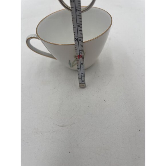 Seltmann Weiden Bavaria Porcelain Teacup Miniature Gold Trim & Floral Design - Picture 6 of 7